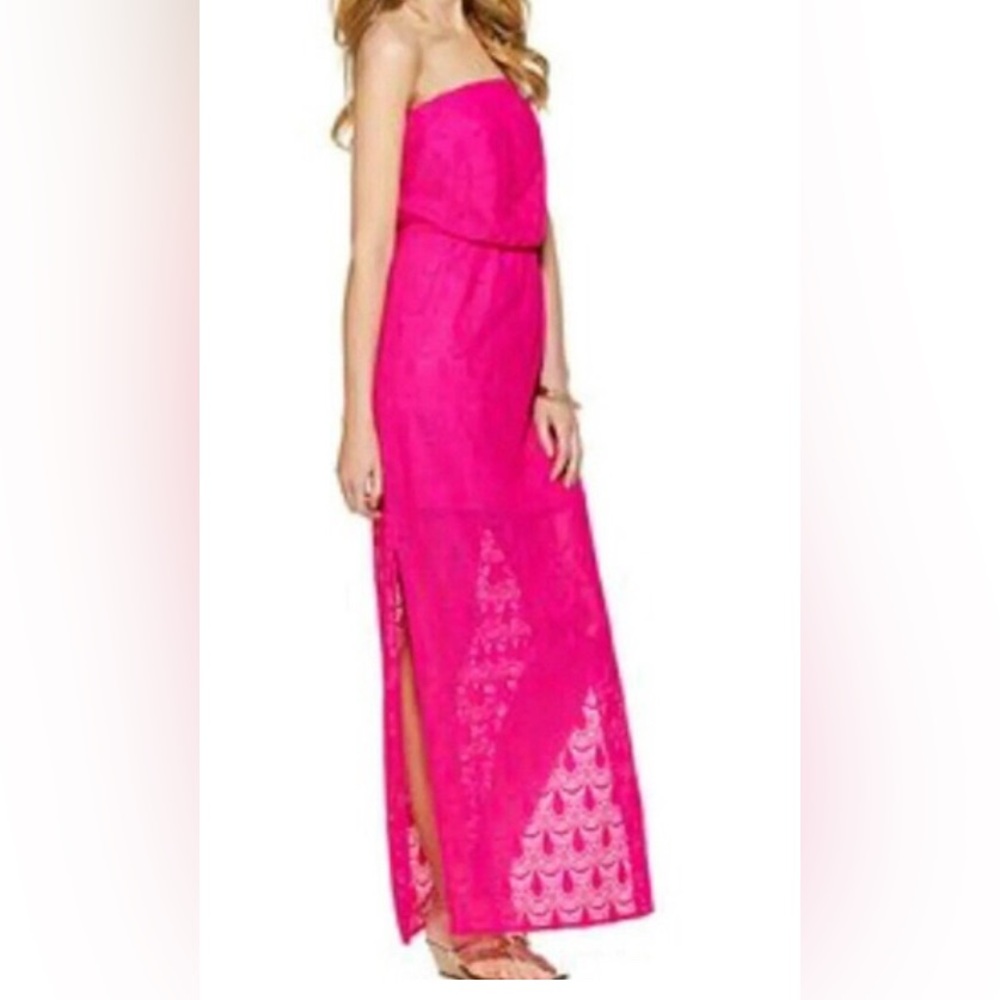 Elegant Pink Strapless Dress